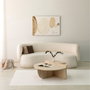 Hanah Home Mesa de café Podium Travertino